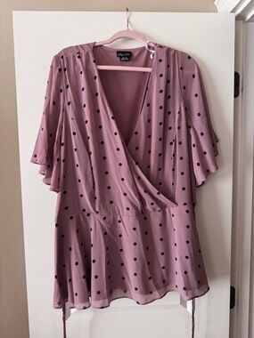 City Chic Dusty Mauve Top
